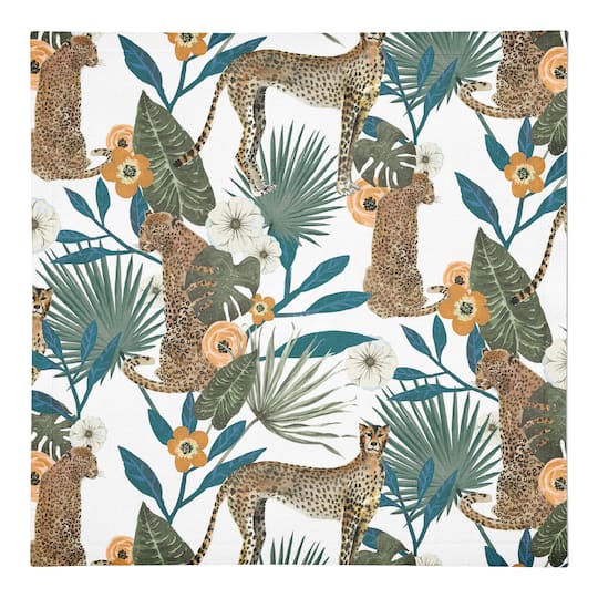 Tropical Cheetah Cotton Twill Dinner Napkin